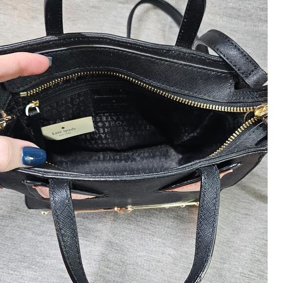 Kate Spade Cat's Meow Large Lottie Leather Purse HandBag /Crossbody - Picture 5 of 10